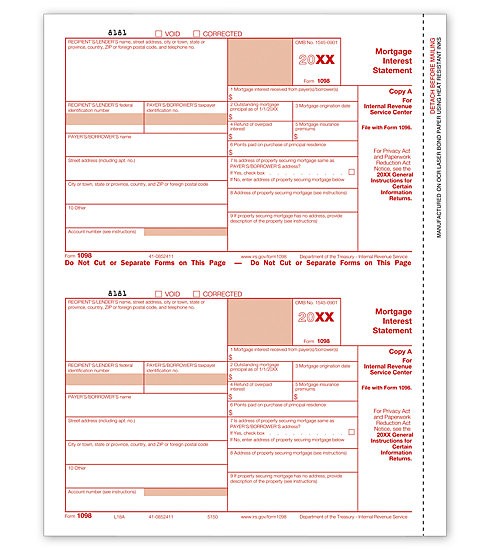 1098 Tax Forms