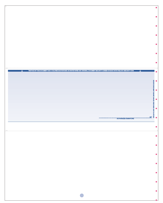 Blank Middle Voucher Check (Sig Line Only)