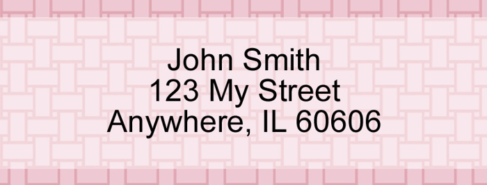 Pink Safety Rectangle Address Label